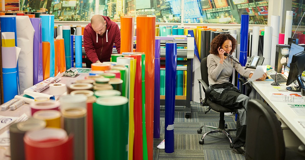 Employees in Textile Office