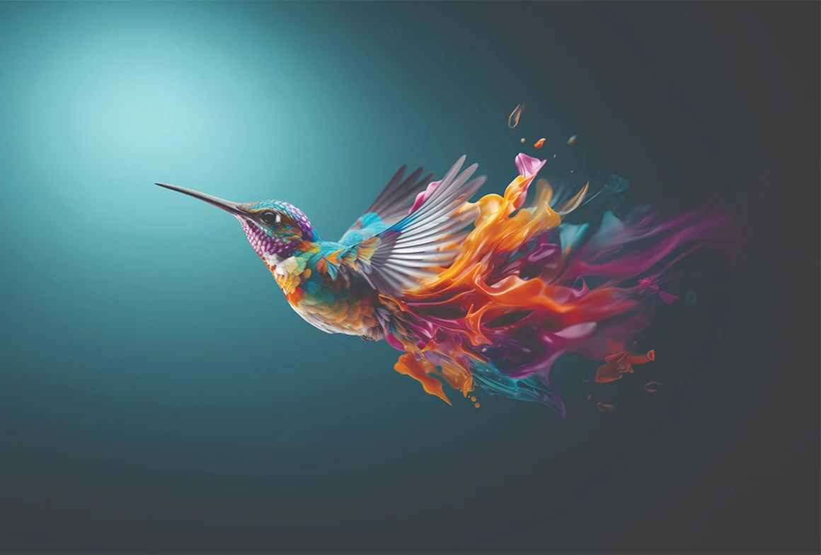 Creative Color Graphic of a Bird